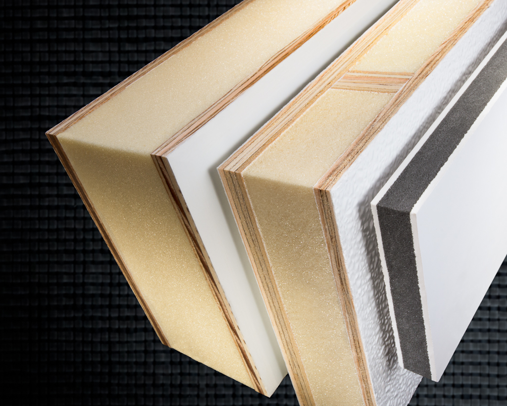 Reinforced high density foam cores for increased stiffness and strength.