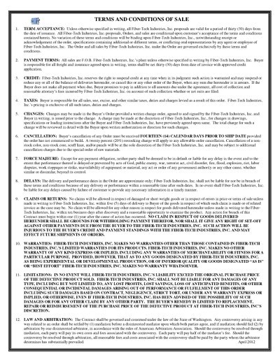 Terms & Conditions of Sale